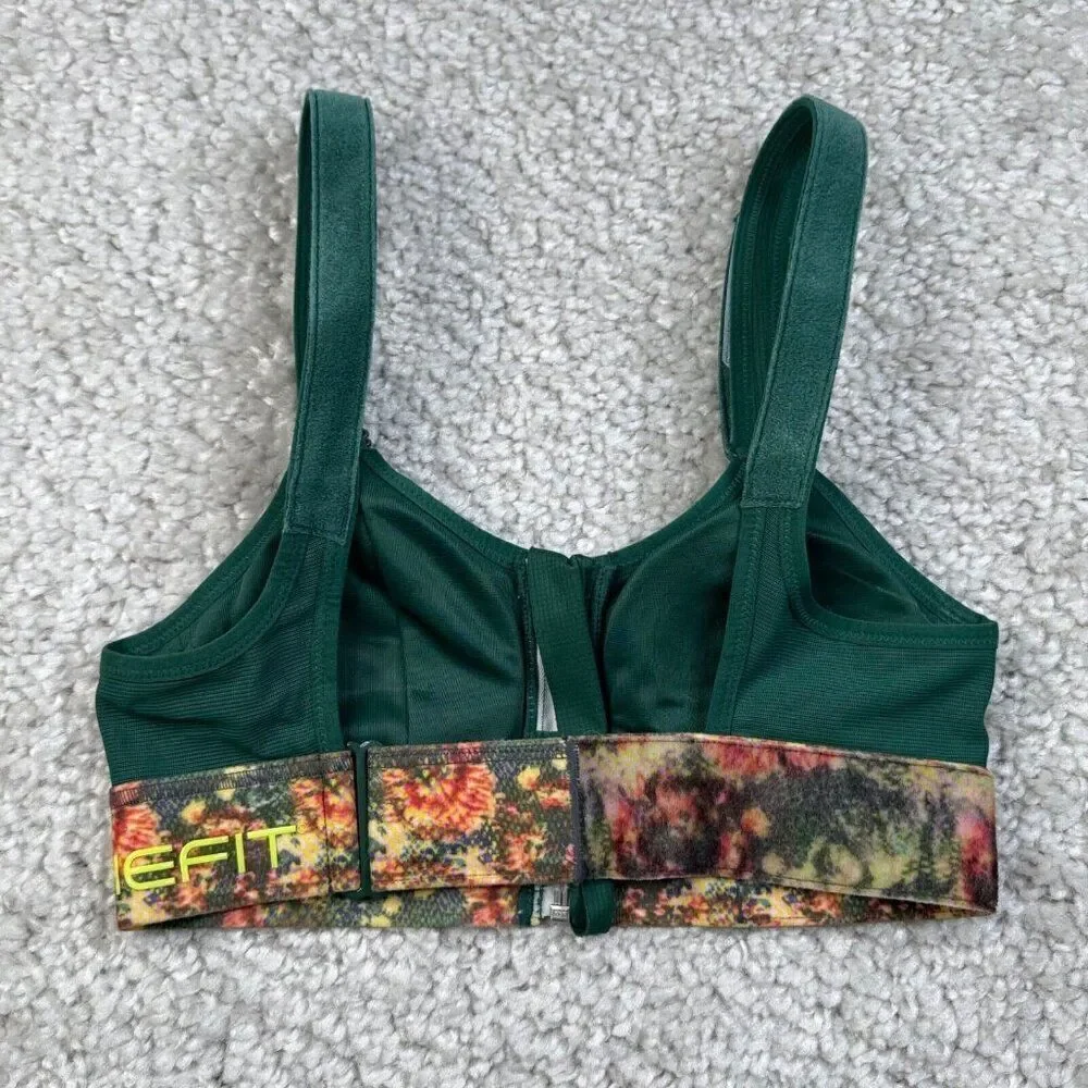 Shefit Ultimate High Impact Sports Bra Green Conquer Print XS